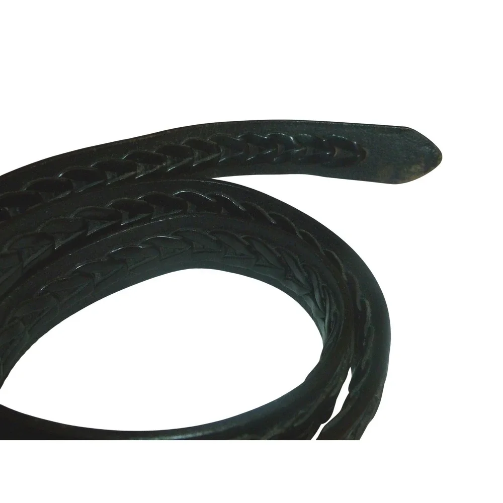 Full Grain Cowhide Black Braided‎ Leather Belt Mens Size 40 Argentina